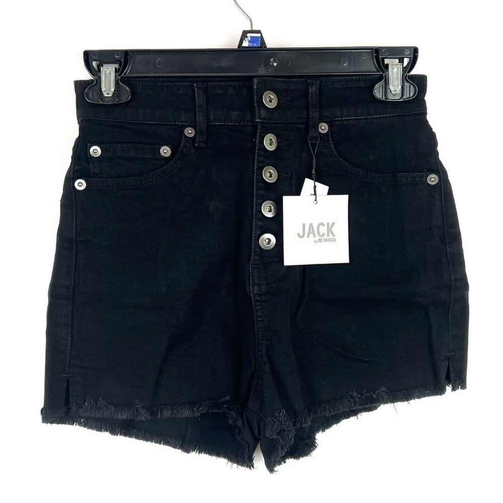 BB Dakota Women’s Black High Rise Denim Shorts Size 25/XS